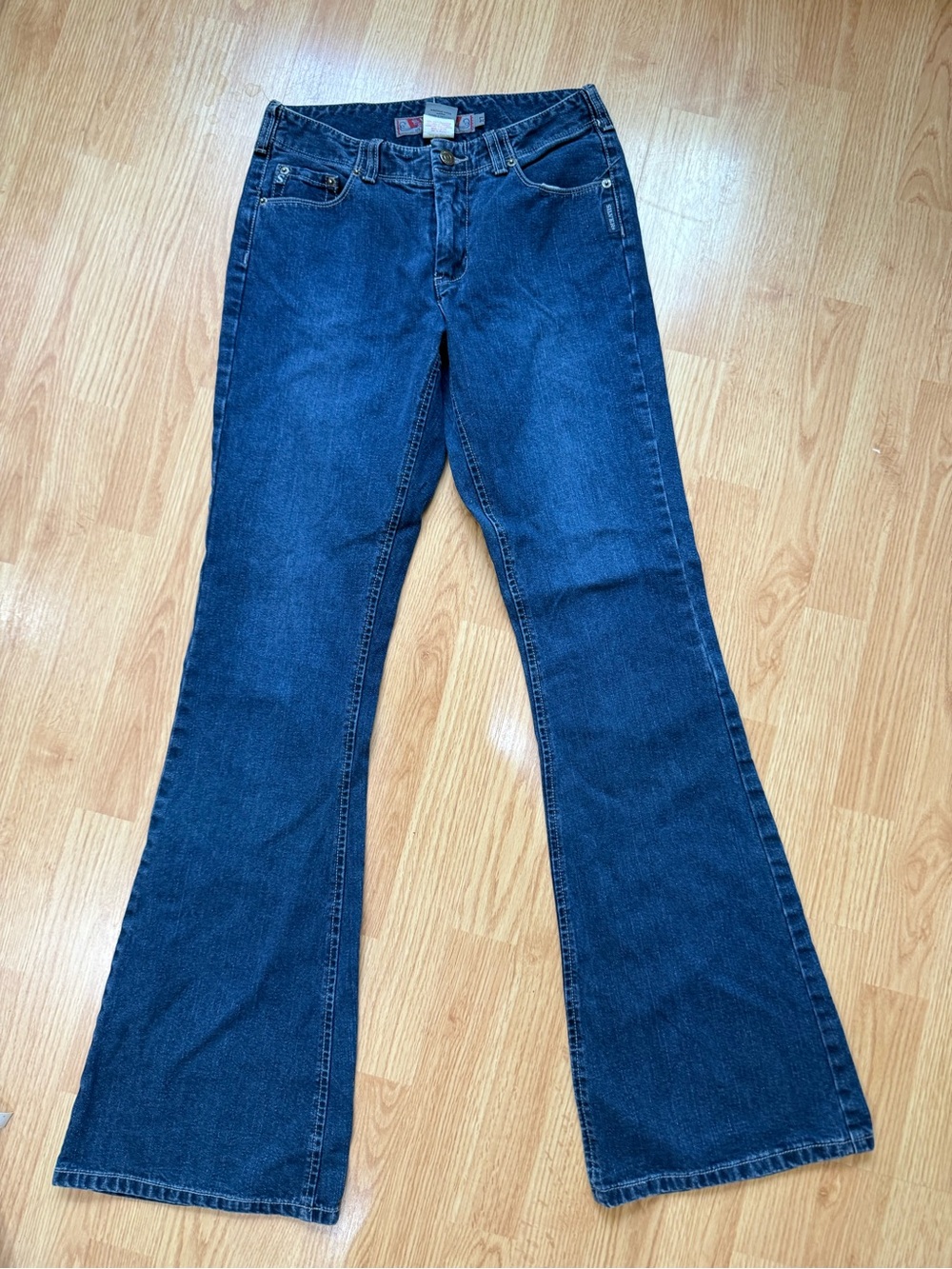 Silver Jeans Womens 27x35 Low Rise Flare Bootcut Dark Wash Denim Y2K
